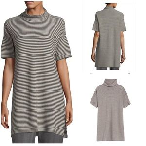 Eileen Fisher Merino wool mock neck knit tunic